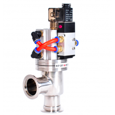 KF Flange Angle Valve for Vacuum (Air-Operated Type)